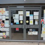 Rainbows on entrance door