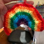 Knitted rainbow