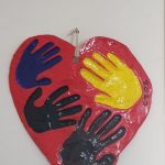 Handprints in clay