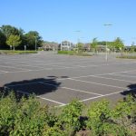 Empty shopping centre car park