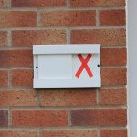 Safety signs on the new housing estate