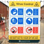 Safety signs on the new housing estate